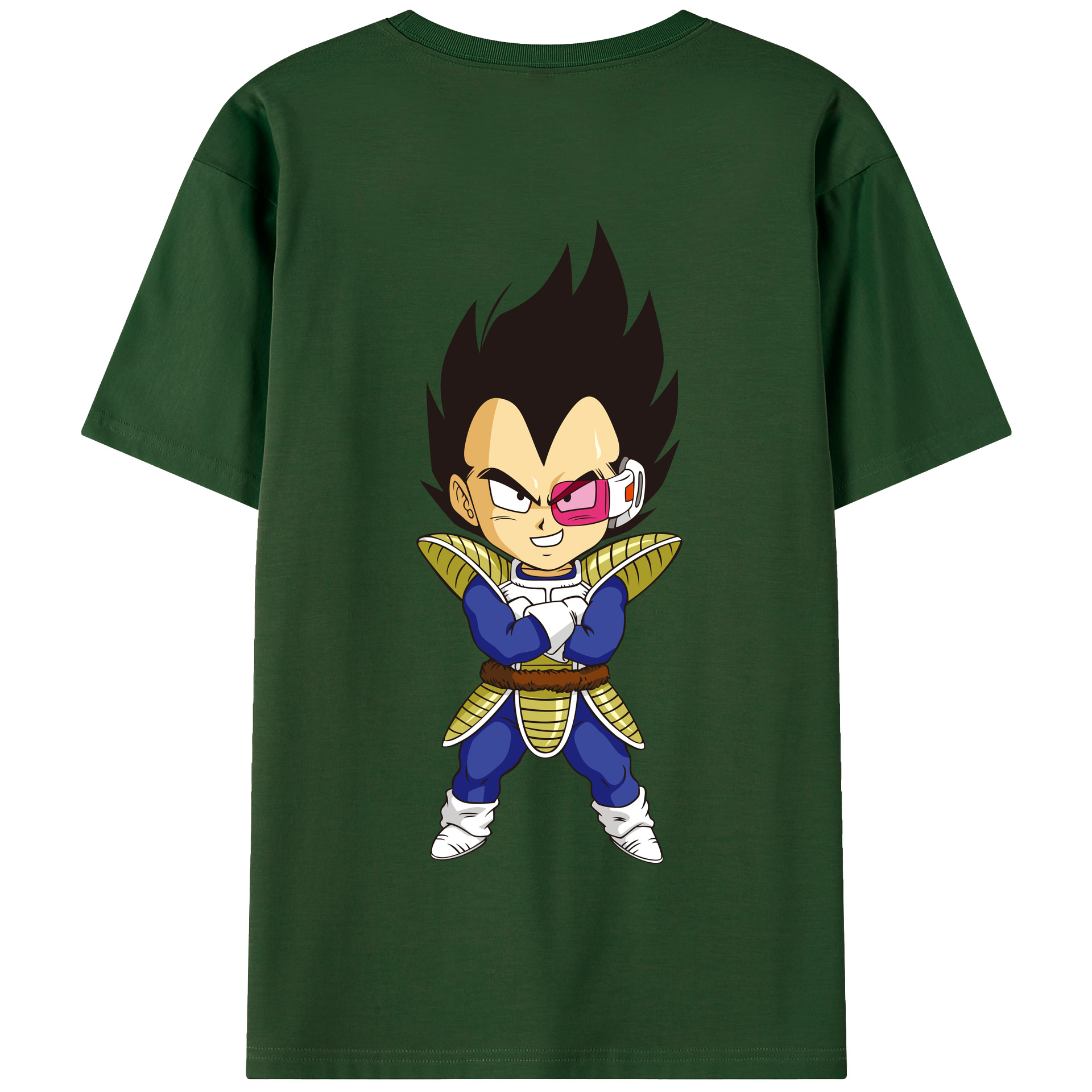 （画像用） ドラゴンボール ベジータ四世（Bejīta Yonsei）DRAGON BALL Vegeta IV 綿100％半袖Tシャツ（背面プリント）